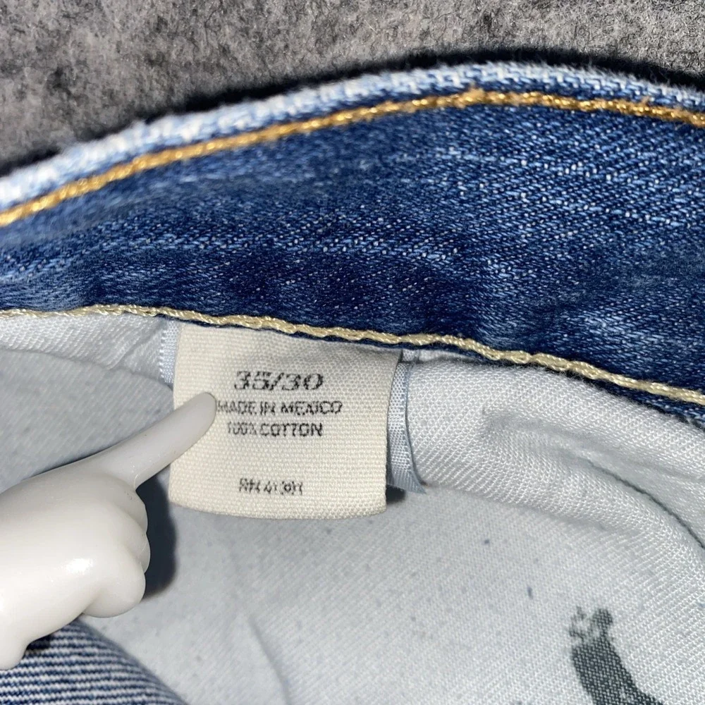 VTG Polo Ralph Lauren Jeans Men's 35x30 Zip Fly‎ Straight Leg Made in Mexico